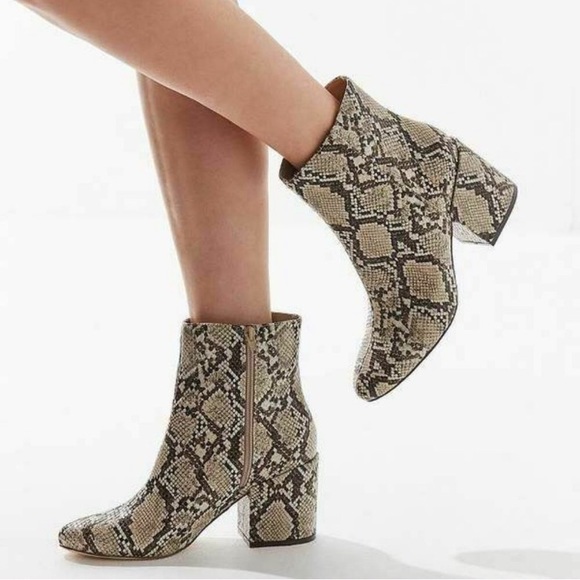 SOLD- UO Margot snake print chunky heel booties - Picture 6 of 6